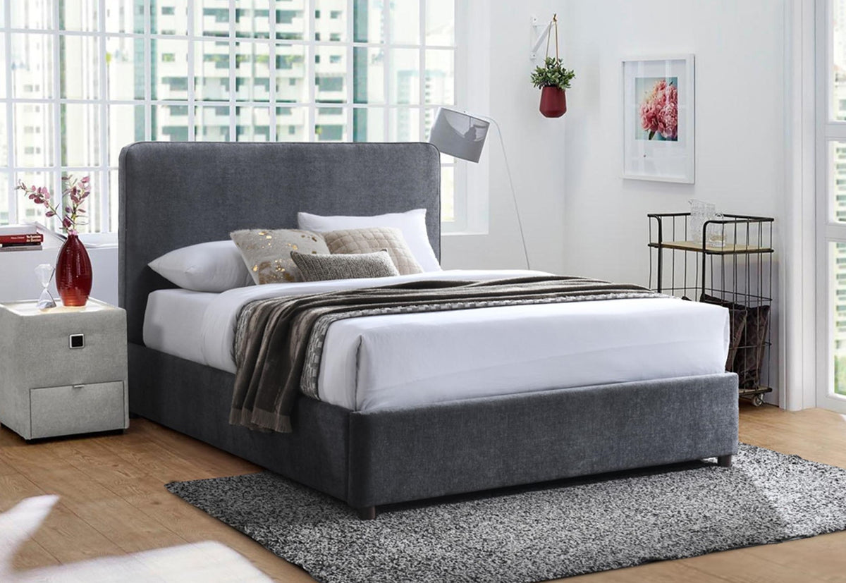 Blight Charcoal Fabric Bed Frame