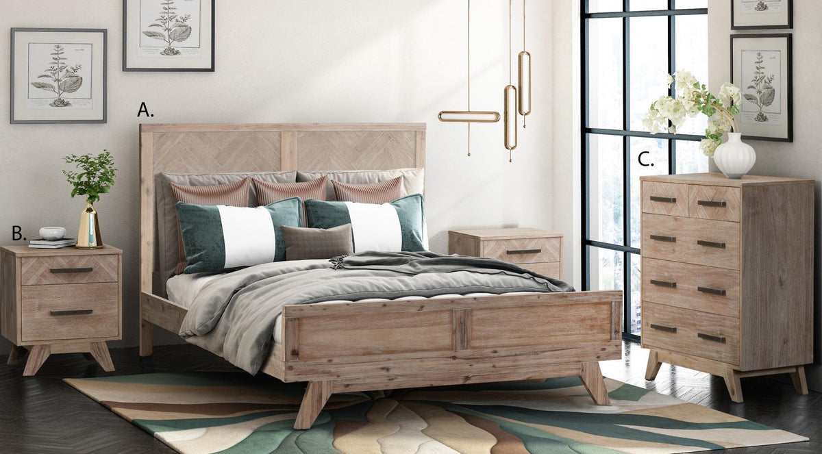 Polly Brushed Sand Bedroom Suite