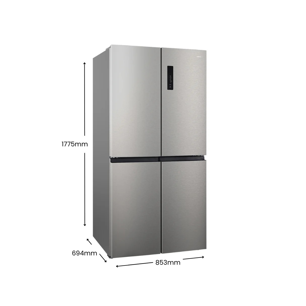 CHiQ 503 L Quad Door Fridge – VCM Silver CCD500NS