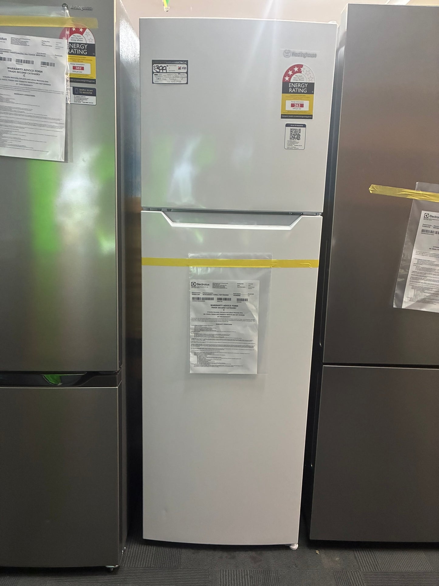 Westinghouse 247L Top Mount Freezer WTM2500WA-X — Factory Second (Category C)