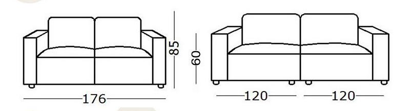 Lotte 2 Piece Lounge Suite