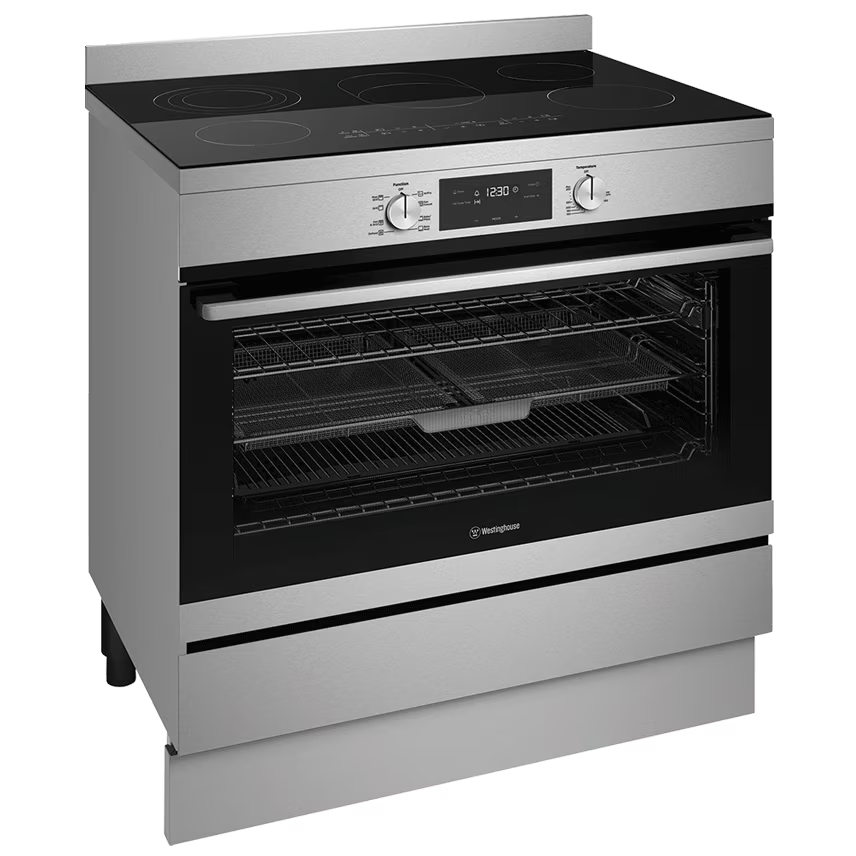 Westinghouse 90 cm Freestanding Dual Fuel Cooker – Stainless Steel (WFE946SD) – Factory Second (Category B)