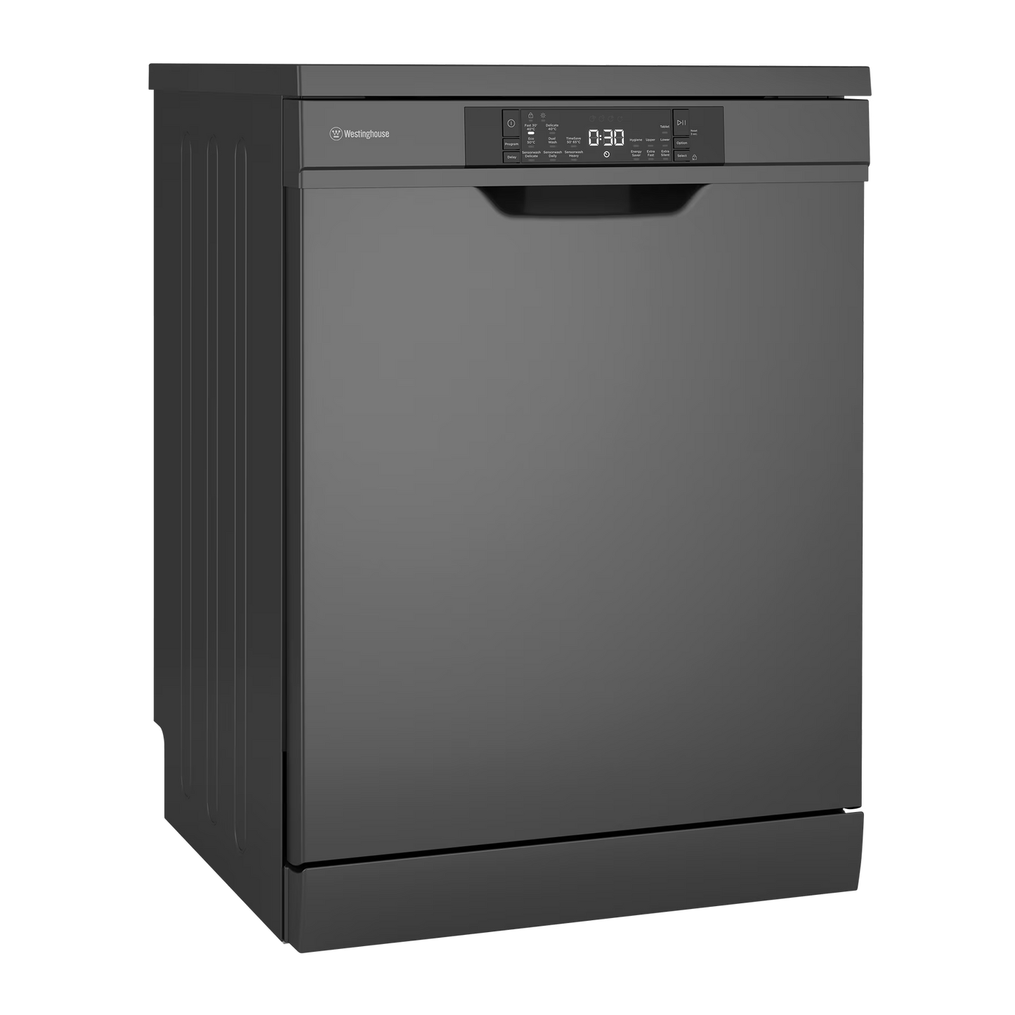 Westinghouse 15-Place Freestanding Dishwasher – Dark Stainless Steel (WSF6608KXB) – Factory Second (Category A)