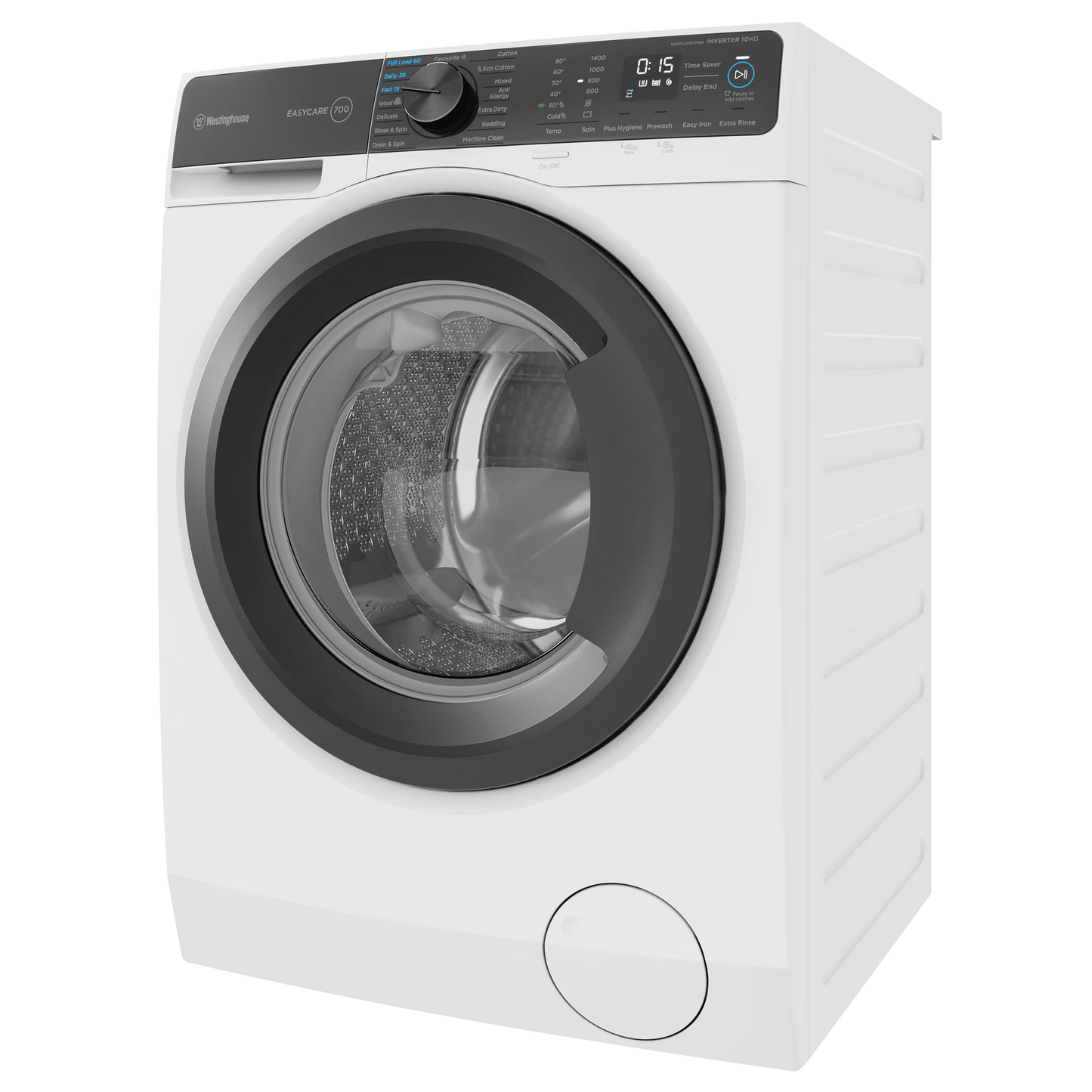 Westinghouse 10 kg Front-Load Washing Machine – White (WWF1044M7WA) – Factory Second (Category C)