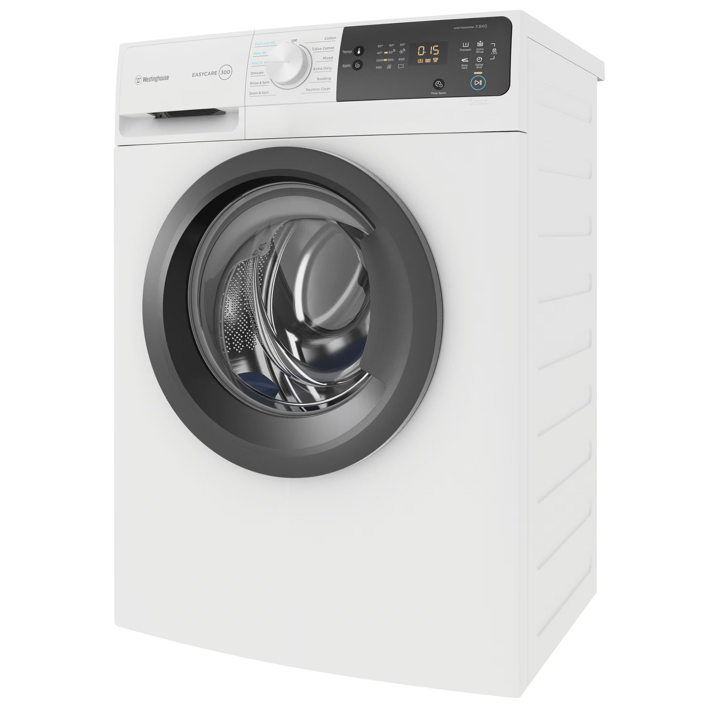 Westinghouse 7.5 kg Front-Load Washing Machine – White (WWF7524N3WA) – Factory Second (Category B)