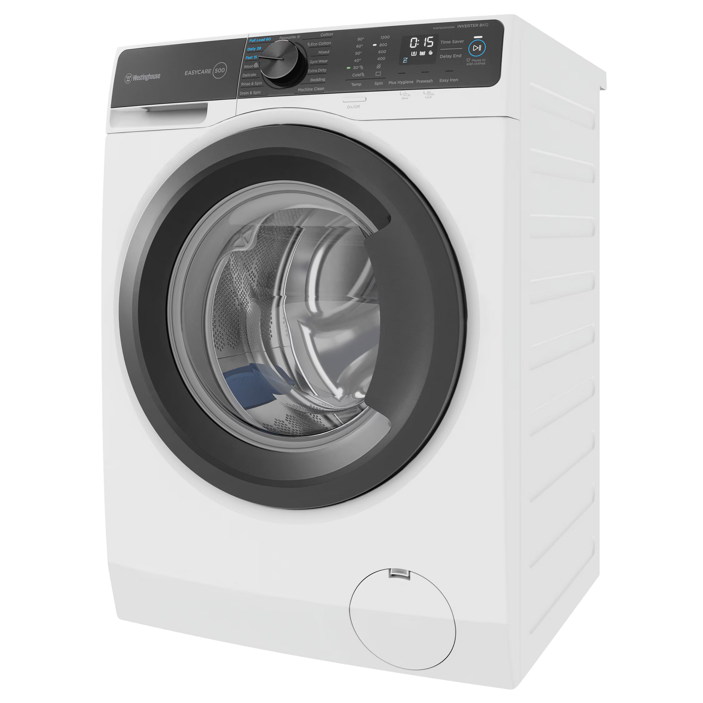 Westinghouse 8 kg Front-Load Washing Machine – White (WWF8024M5WA) – Factory Second (Category B)