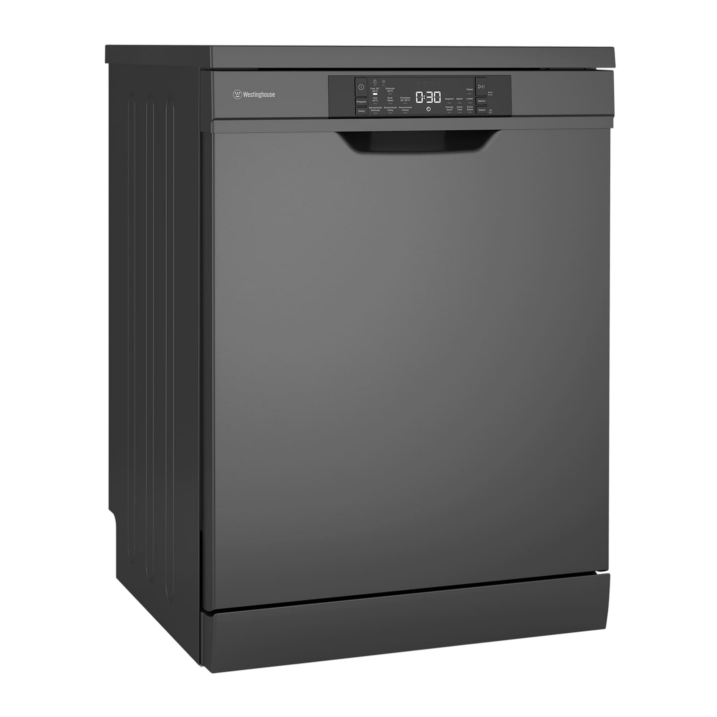 Westinghouse 60cm 15 Place Dark Stainless Steel Dishwasher WSF6608KXB — Factory Second (Category C)