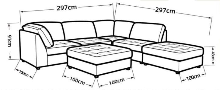 Sensation Modular Lounge – 6 Piece Suite