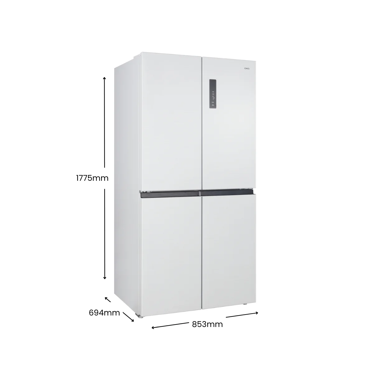 CHiQ 503L Quad Door Fridge White Steel