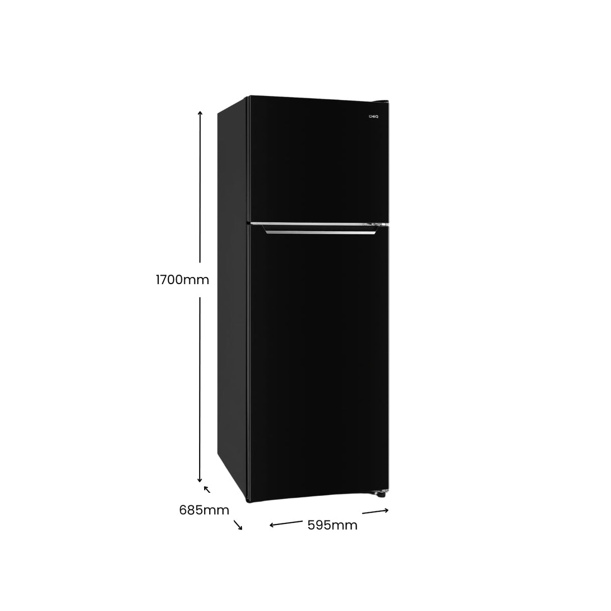 CHiQ 348L Top Mount Fridge CTM347NB5E Black