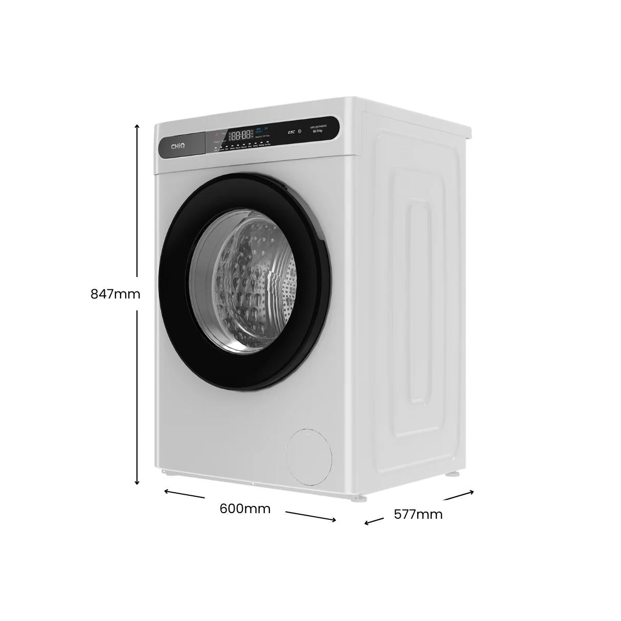 CHiQ 8.5 kg Front‑Load Washer – White