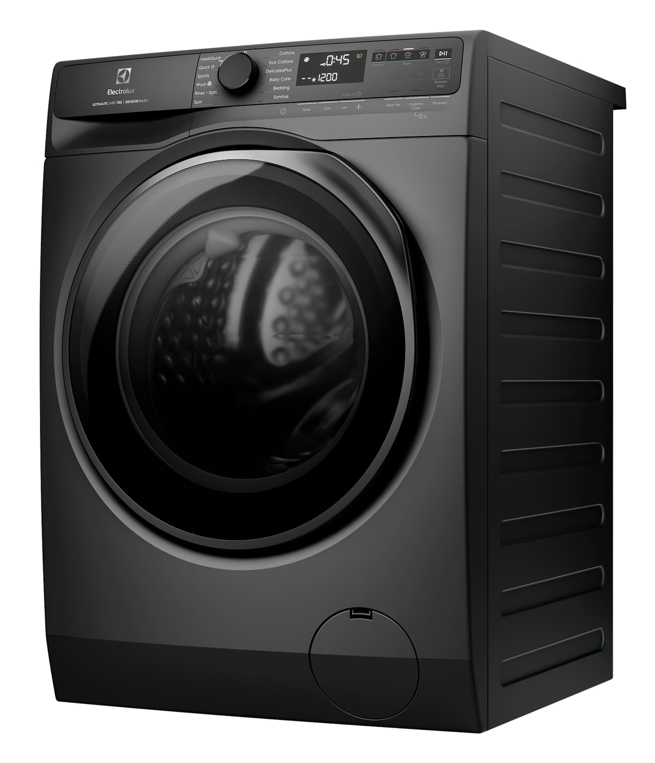 Electrolux 12kg Front Load Washing Machine EWF1243R7SCS Black — Factory Second (Category B)