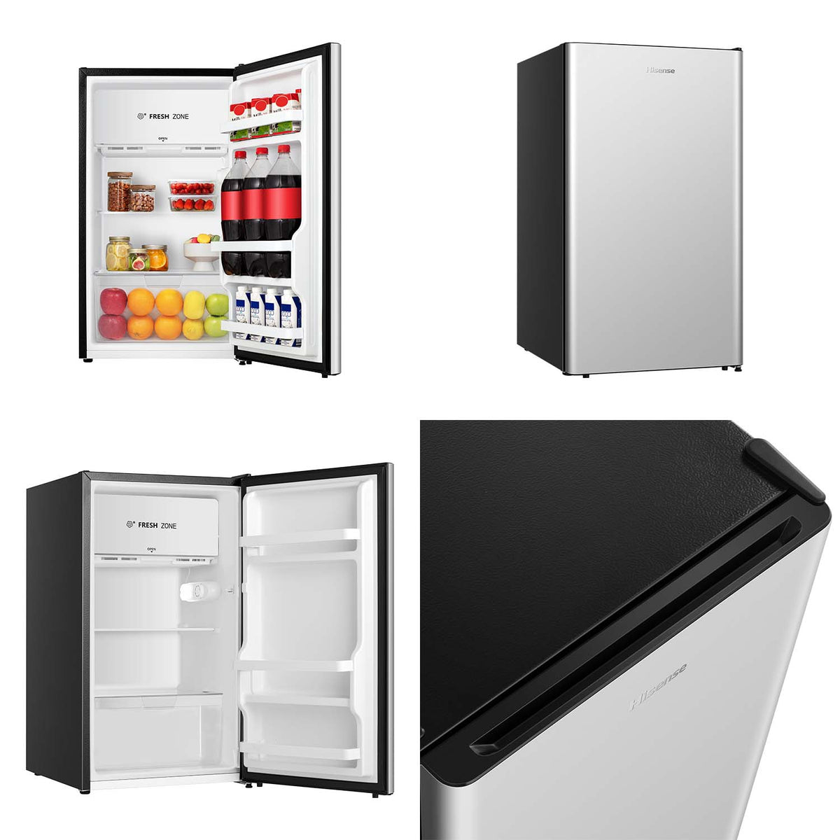Hisense 124L Bar Fridge HRBF126S Silver