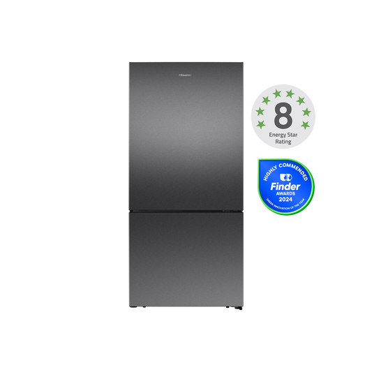 Hisense 503L PureFlat Bottom Mount Fridge HRBM503E Dark Stainless Steel