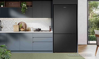 Hisense 503L PureFlat Bottom Mount Fridge HRBM503E Dark Stainless Steel