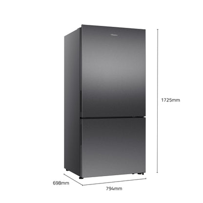Hisense 503L PureFlat Bottom Mount Fridge HRBM503E Dark Stainless Steel