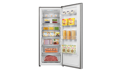 Hisense 384L Hybrid Upright Freezer HRVF384S Brushed Steel
