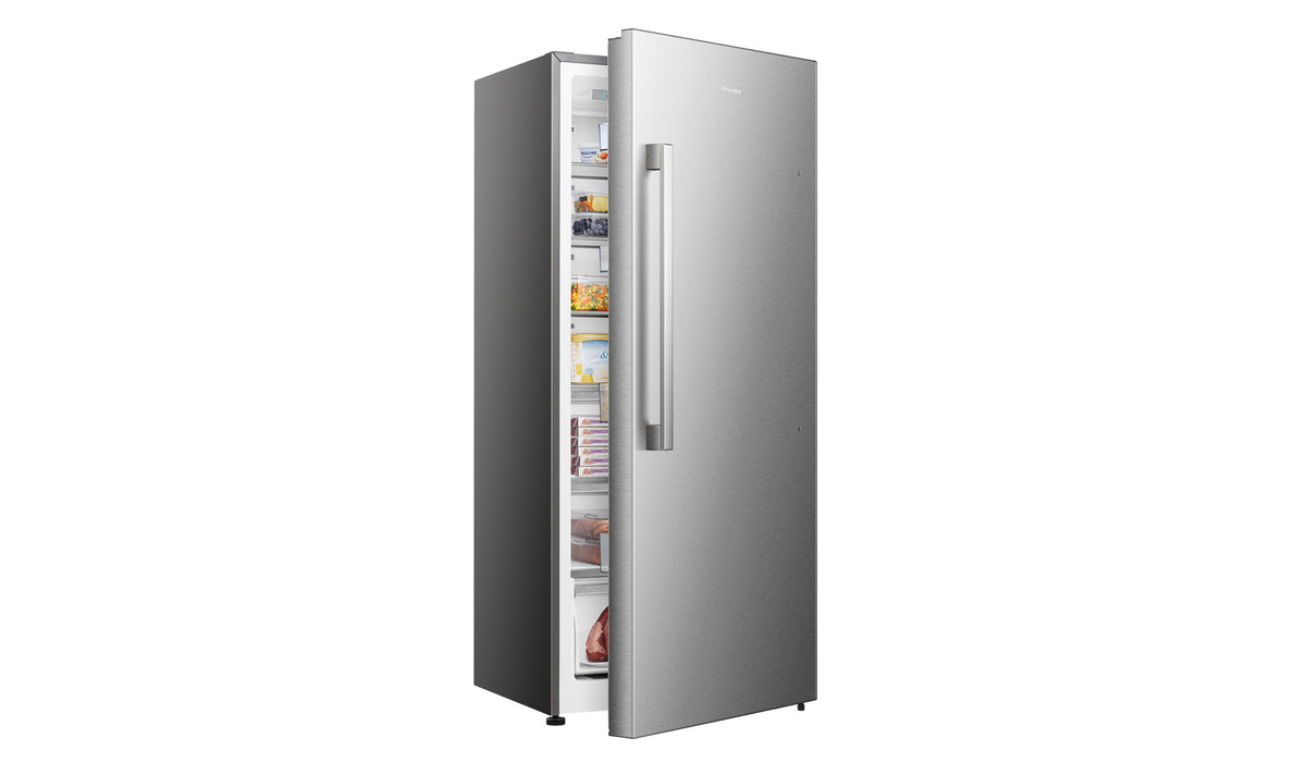 Hisense 384L Hybrid Upright Freezer HRVF384S Brushed Steel