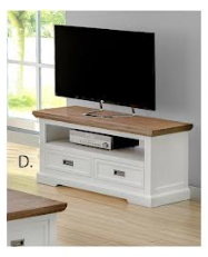 Harvey TV Cabinet - White and Pecan/Walnut