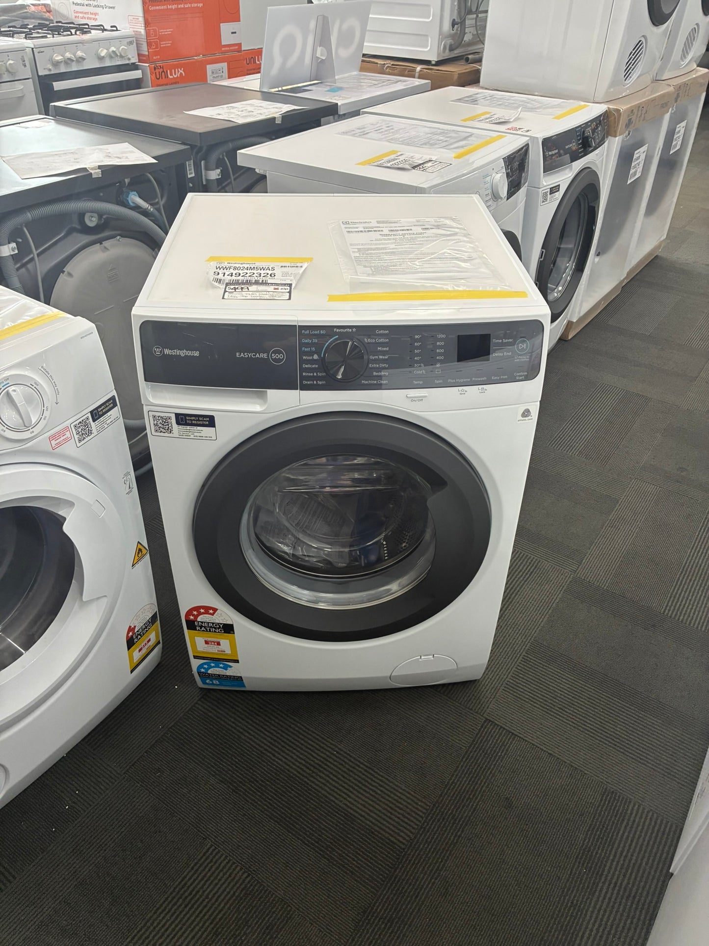 Westinghouse 8kg Front Load Washing Machine WWF8024M5WA — Factory Second (Category A)