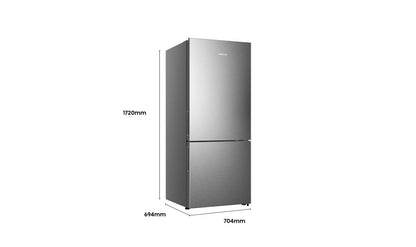 Hisense 417L Bottom Mount Fridge HRBM418S Stainless Steel