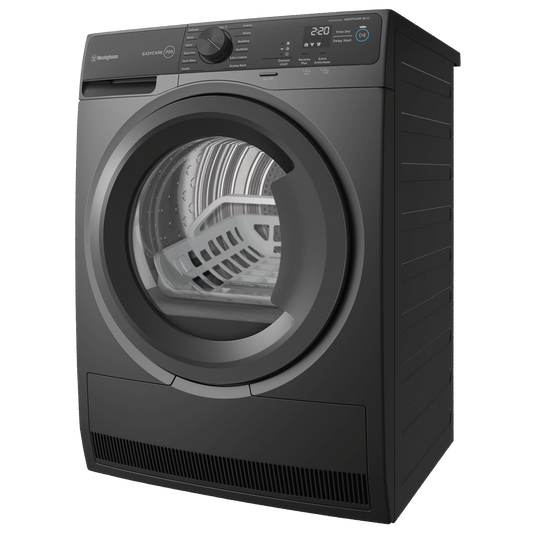 Westinghouse 8 kg Heat Pump Dryer – Metallic Grey (WDH804N8SA) – Factory Second (Category C)