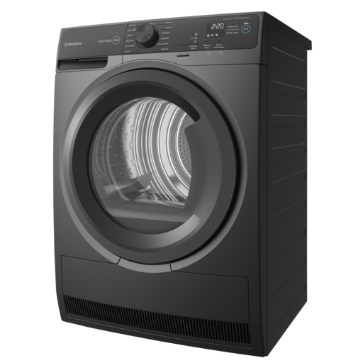 Westinghouse 9 kg EasyCare 700 Series Heat Pump Dryer – Titanium/Grey (WDH904N7SA) – Factory Second (Category B)