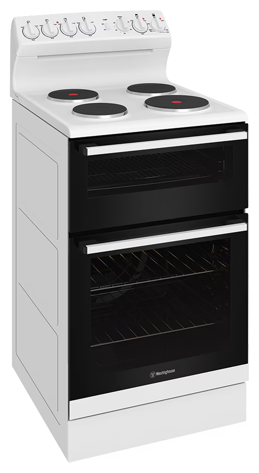 Westinghouse 54 cm Freestanding Electric Cooker – White (WLE530WCA) – Factory Second (Category C)