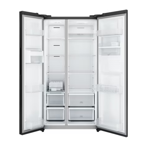 Westinghouse 619L Side by Side Fridge Matte Black WSE6240BB