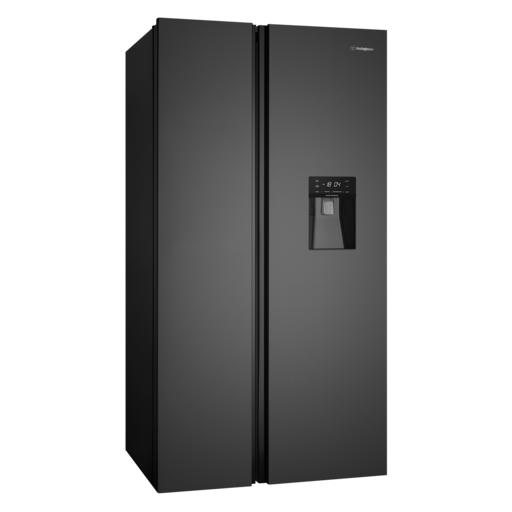 Westinghouse 619 L Side-by-Side Fridge – Matte Charcoal Black (WSE6640BA) – Factory Second (Category B)