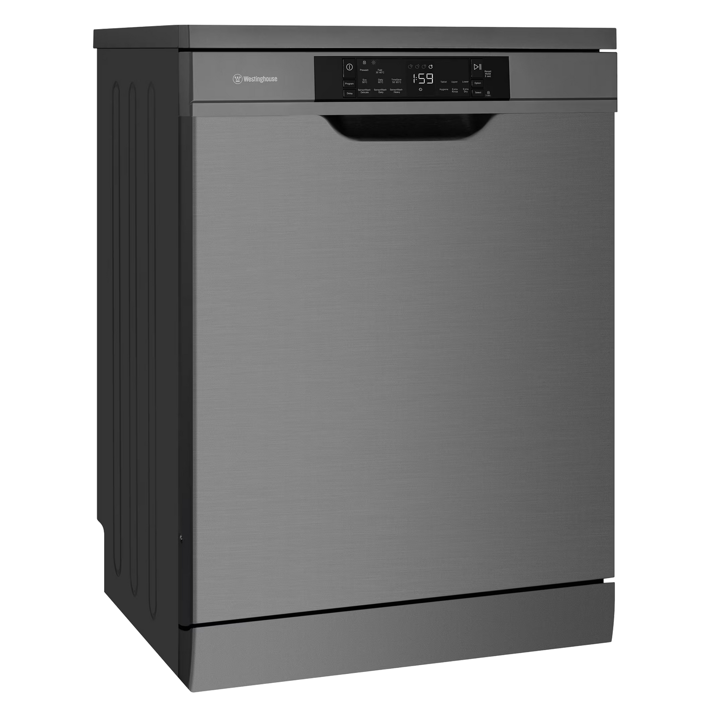 Westinghouse 15-Place Setting Freestanding Dishwasher – Dark Stainless Steel (WSF6608KXA) – Factory Second (Category C)