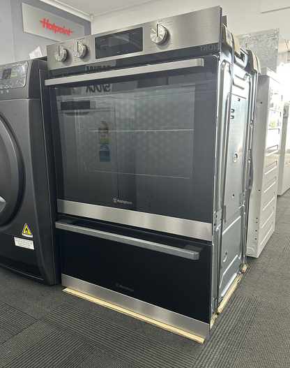 Westinghouse 60cm Double Cavity Electric Wall Oven – Stainless Steel – WVE6565SD – Factory Second (Category A)