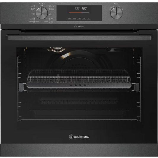 Westinghouse 80 L Pyrolytic Built-in Oven – Dark Stainless Steel (WVEP6716DD) – Factory Second (Category A)
