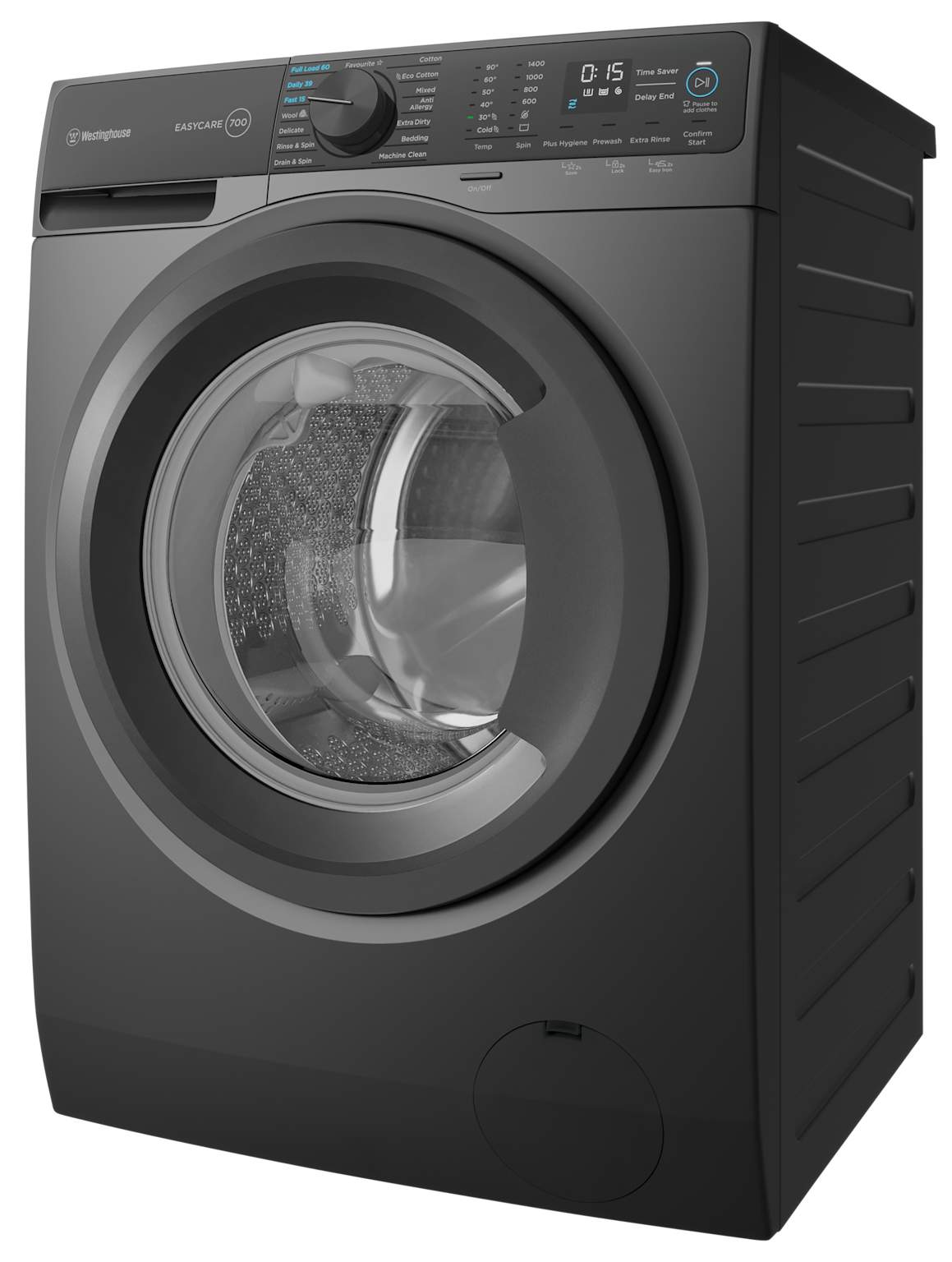 Westinghouse 10kg Front Load Washing Machine WWF1044M7SAS Black — Factory Second (Category B)