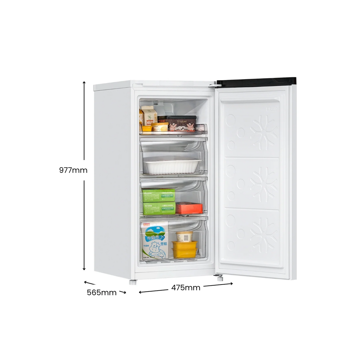 CHiQ 93L Hybrid Upright Freezer CSH093NW White