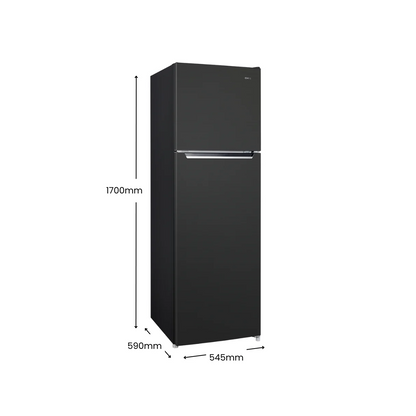 CHiQ 255L Top Mount Fridge Black Steel