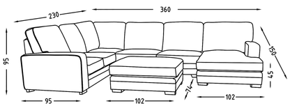 Luxor Modular Lounge with Ottoman
