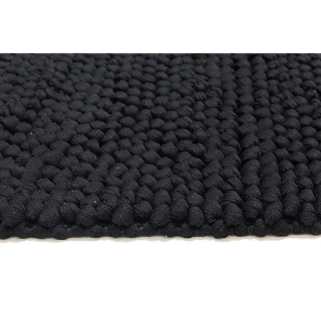 Bubble Black Cotton Rug – 160cm x 230cm