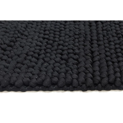 Bubble Black Cotton Rug – 160cm x 230cm
