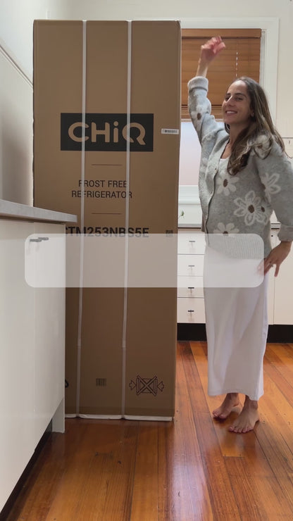 CHiQ 255L Top Mount Fridge Black Steel