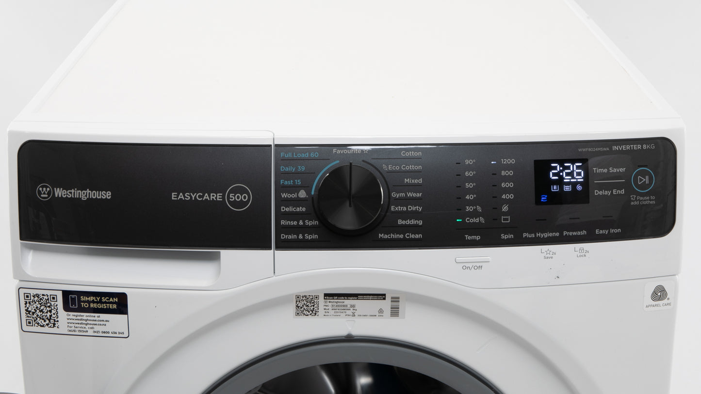 Westinghouse 8Kg Front Load Washing Machine