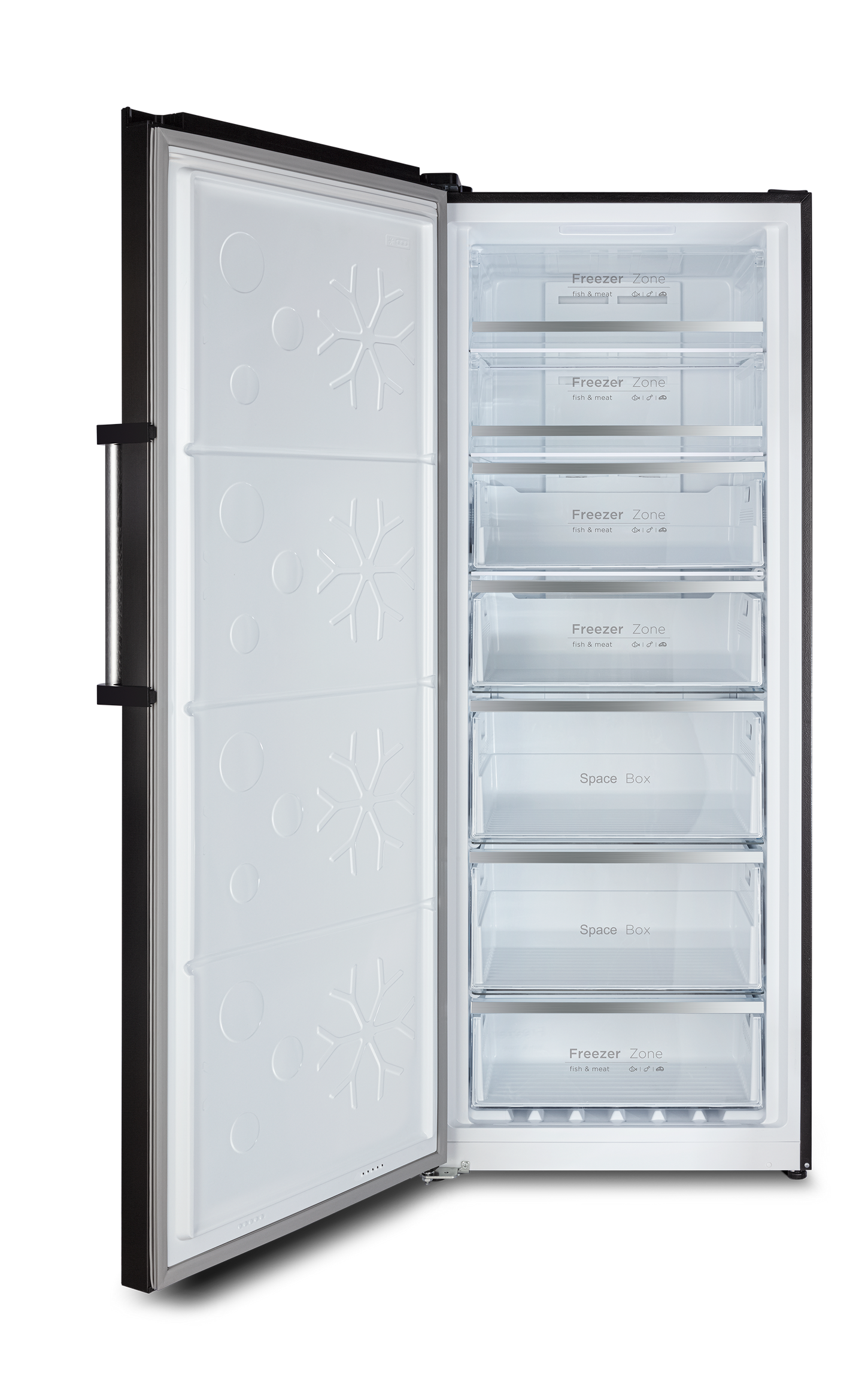 Chiq 380L Black S/S Upright Freezer