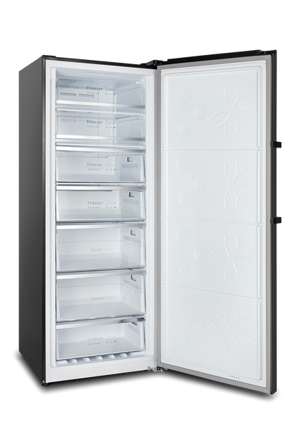 Chiq 380L Black S/S Upright Freezer