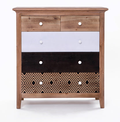 Cleo Chest Teak/Multi, Tallboy, Adelaide Furniture and Electrical, Adelaide Furniture and Electrical