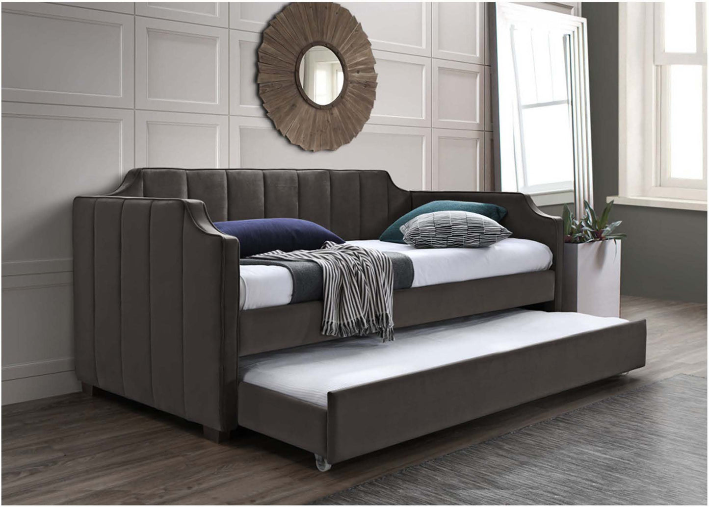 Lemor Single Day Bed with Trundle Base