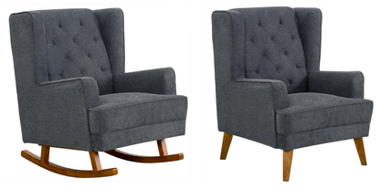 Rita Fabric Convertible Rocking Chair