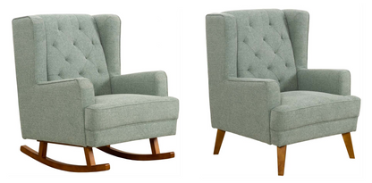 Rita Fabric Convertible Rocking Chair